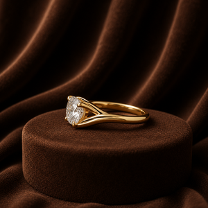 แหวนหมั้นเพชรทรงลูกแพร์สำหรับผู้หญิง ชุบทองคำขาว 14K แหวนแต่งงานมอสซาไนต์ แหวนสัญญาแบบเอียง สำหรับแหวนเดินทาง - Product Image 4