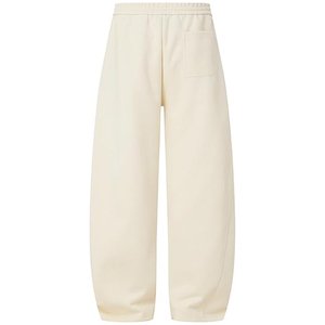 Men Baggy <b>Trousers</b> Wide Leg Sweatpants Streetwear Loose Fit Pants 100% Cotton Fleece Lining Flat Front <b>Elastic</b> <b>Waist</b> - Product Image 2
