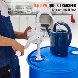 Pompa a Manovella per Fusti, Flusso 6.5 GPM, Compatibile con Fusti da 5-55 Galloni, Assemblaggio Tubo di Aspirazione a 3 Sezioni, Bassa Pressione - Product Image 6