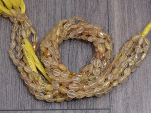 Rutilated Quartz 6x4mm Oval Faceted Beads Natural Golden Rutile <b>Hand</b> Cut Semi Precious Gemstone Loose Beads For Jewelry Making - Product Image 2