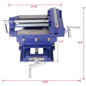 Étau coulissant croisé de 6 pouces pour perceuse à métaux fraisage 2 voies X-Y Benchtop Machine à pince à bois - Product Image 5