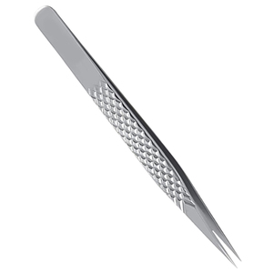 Pinces à épiler professionnelles en acier inoxydable à pointe fine et droite pour extensions de cils, fournitures de beauté pour salons, vente en gros OEM - Product Image 5
