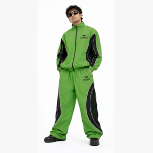 Men's Casual Outdoor Sportswear Lightweight Waterproof <b>Reflective</b> Zip Polyester Nylon Tracksuit Windbreaker Hoodie Set - Product Image 6