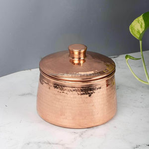 Copper Storage Dry Fruit Jars Round Vintage Metal Decorative <b>Containers</b> with Lids Durable Table Accessories - Product Image 3