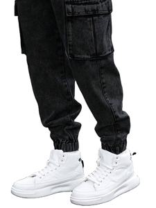 Premium Lightweight Cotton Fleece & Polyester Trouser Dress up with Button <b>Down</b> Shirt and Elastic Waist - Product Image 2