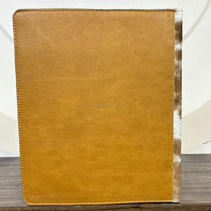 Nouvelle fabrication cuir personnalisé usiné à la main A4 présentation papier dossier d'affaires avec fente peau de vache classeur portefeuille dossiers - Product Image 5