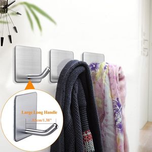 Ganchos para Toallas de Acero Inoxidable Resistentes, Adhesivos e Impermeables, para Montar en la Pared, para Colgar Toallas en el Baño - Product Image 5