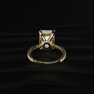 VVS-VS Clarity IGI Certified Radiant Cut Lab Grown Diamond Engagement <b>Ring</b> Gold Plated 9kt/14kt/18kt Luxury <b>Indian</b> Supplier - Product Image 5