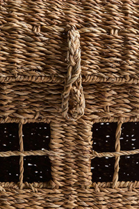 Cesta de almacenamiento tejida a mano con fibra natural de algas marinas, en forma de casa, con diseño de ventana, organizador decorativo para habitación infantil, decoración del hogar. - Product Image 3