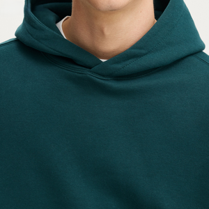 Sweat à capuche uni pour homme en molleton de coton avec poche kangourou, capuche réglable, style décontracté streetwear, vêtement d'extérieur - Product Image 5