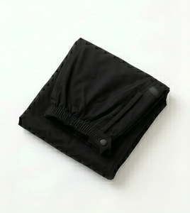 Chaqueta Impermeable con Capucha Negra para Hombre, Estilo Casual para Otoño, Exterior de Nailon con Revestimiento de PU, Cierre de Botones, Corte Regular - Product Image 5