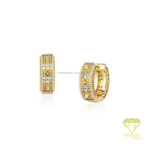 Pendientes de Plata de Ley 925 con Moissanita y Diamantes, Diseño de Espiga, Joyería Brillante para Minoristas - Product Image 5