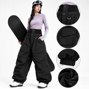 Adults Unisex Waterproof <b>Wool</b> Insulated Ski <b>Pants</b> Windproof Snowboard Cargo Trousers Winter Outdoor Sports OEM Wholesale - Product Image 1