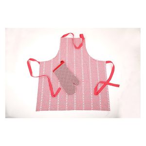 Red Cotton Kitchen Apron for Chef <b>Cooking</b> Restaurant Catering and Professional Workwear - Product Image 4