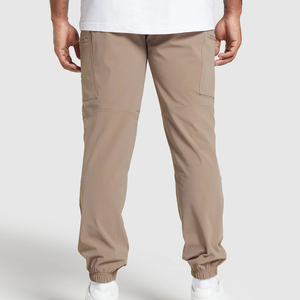 Pantalones Deportivos de Alta Calidad para Hombre, Corte Ajustado, Cintura Alta, para Entrenamiento Deportivo, Invierno, Casual, Moda, Suaves, Lisos, de Algodón Teñido - Product Image 2