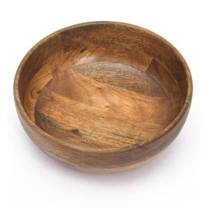Tazón de servir de madera de mango con incrustaciones de esmalte de lujo, hecho a mano, redondo, decorativo, juego de tazones de madera para ensalada, para decoración de mesa en el hogar y hoteles. - Product Image 6