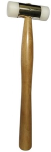 Marteau à tête sphérique en fer avec manche en bois SUNTOOLS/STIPL 429(I) pour le polissage de bijoux, outils de bricolage, tête en nylon de forme irrégulière, fabrication de moules - Product Image 2