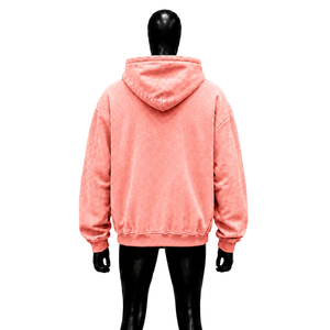 Sudadera con Capucha Rosa con Gráficos y Letras Blancas en Grafiti, Sudadera Oversize Texturizada de Estilo Urbano Informal - Product Image 2