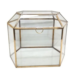 Caja de almacenamiento de joyería de tamaño personalizado de la mejor calidad, proveedor directo de fábrica al por mayor, caja de anillo de metal y vidrio - Product Image 3