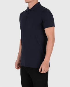 Wholesale <b>Men's</b> Black Solid Hip Hop Style Embroidered Knitted Short Sleeve Quick Dry Shirt Custom Logo Breathable Comfortable - Product Image 2