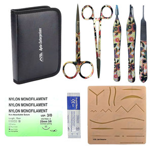 Surgical Suture <b>Kit</b> Surgical Medic Instruments Tools Sets Training Suture Skills Training <b>Kit</b> Suture Practice Tool <b>Kit</b> With Case - Product Image 1