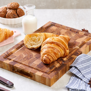 Bloque de Madera de Acacia Grande para Carnicería: Serie Heritage Grain |   La Máquina Indestructible para Estudios Culinarios de Alto Rendimiento - Product Image 5