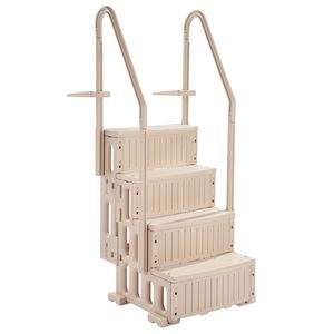 Scaletta per piscina in plastica a 4 gradini con gradini antiscivolo resistenti e capacità di carico massima di 180 kg (137 cm) - Product Image 6