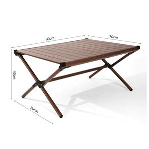 Dark Brown Aluminum Roll-Top Camping <b>Table</b> - Product Image 3