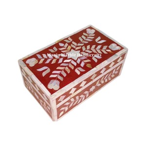Produit naturel Look moderne Qualité luxueuse Super Design Incrustation d'os de nacre Boîtes de vadrouille en MDF pour le rangement des bijoux Cadeaux - Product Image 1