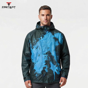 Chaqueta Cortavientos Impermeable y Resistente al Viento con Cuello Alto Termorreactivo para Hombre, para Correr y Protección contra la Lluvia - Product Image 2