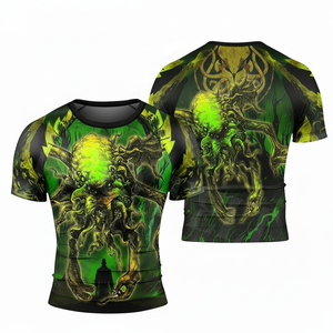 New Arrival Cheap Price High Quality <b>Compression</b> Rash Guard <b>Shirt</b> Short Sleeve UV Protection Sports Fitness MMA BJJ Fighting Top - Product Image 5