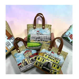 Mini Bolso de Paja Tejida Natural con Llavero, Hecho a Mano, para Regalos en Boutiques, Tiendas, Hoteles y Resorts - Product Image 5