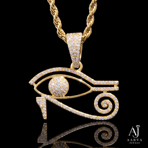 Collier unisexe en laiton plaqué or rose avec pendentif œil porte-bonheur incrusté de zircon, style hip-hop, idéal pour cadeau et soirée - Product Image 5