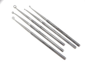 Curettes ORL manuelles, ensemble de 4 pièces, acier inoxydable de qualité médicale, instruments chirurgicaux réutilisables - Product Image 1