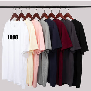 T-shirt en coton tricoté pour homme, manches courtes, couleur unie, respirant, coupe classique, service OEM, impression de logo sur le devant - Product Image 4
