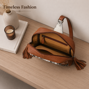 Western Hair On Hide Tooled Leather Crossbody Sling Bag for Women Handmade Floral Shoulder <b>Purse</b> <b>Vintage</b> Boho Everyday Travel - Product Image 4