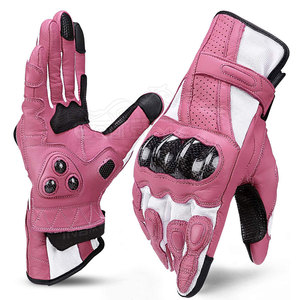Gants de moto en cuir pour femmes, haute qualité, protection des phalanges, poignées antidérapantes, durables, coupe-vent, gants moto personnalisés - Product Image 1