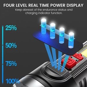 Confezione da 2 Torce LED Ricaricabili USB, 4 Modalità, per Campeggio, Escursionismo, Luce da Lavoro, Ritiro in Logistica Solo per USPS/TMEU - Product Image 3