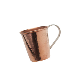 Taza Moscow Mule de cobre martillado hecha a mano con asa de latón, precio de fábrica, perfecta para cócteles y cerveza, suministro para bares. - Product Image 3