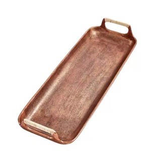 Plateau de service classique en cuivre pour servir le thé, le café, les collations et les boissons à la maison, dans la cuisine et lors de réceptions. - Product Image 5