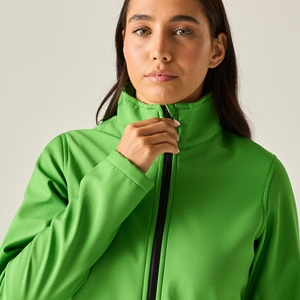 Chaqueta Softshell Personalizada para Mujer con Cuello Alto, Casual para Exteriores, Cierre Completo, Resistente al Viento, Bolsillos Utilitarios, Ligera y de Alto Rendimiento - Product Image 4