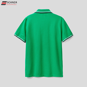 Polo d'été pour homme en soie glacée et nylon, tricoté élastique de haute qualité, sans repassage, col fin uni, style décontracté chic pour le golf - Product Image 5