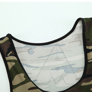 Camiseta sin mangas con estampado de camuflaje para hombre, cuello redondo, estilo casual, tejido, ropa Shan, camisetas sin mangas de camuflaje unisex premium - Product Image 2