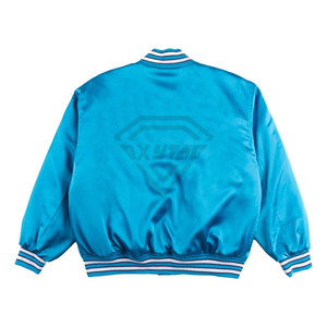 High Quality Men's Satin Varsity <b>Jacket</b> New Design <b>Winter</b> <b>Jacket</b> with Custom Embroidery Hot Sale Wholesale Cheap Price OEM - Product Image 2