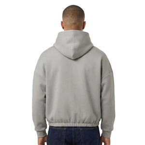 เสื้อฮู้ดดี้ผู้ชายผ้าฝ้ายฟลีซทรงหลวมสไตล์สตรีทแวร์ ใส่สบาย รับสกรีนโลโก้ คุณภาพสูง ขายส่ง - Product Image 3