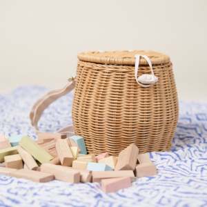 Bolsas de mimbre tejidas para bebés, cestas de almacenamiento encantadoras, cestas contenedoras a precio económico para bebés y recién nacidos - Product Image 6