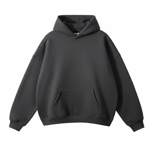 Sweat-shirt unisexe en molleton à épaules tombantes, coupe décontractée, en coton uni, avec poche kangourou, pour homme - Product Image 4