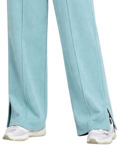 Pantalones Deportivos Anchos para Mujer, Color Verde Azulado, Cintura Elástica con Cordón, Corte Holgado Informal, Pierna Recta, Suaves y Cómodos para Estar en Casa - Product Image 6