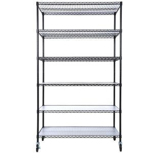 6000lbs Capacity 6-Tier NSF Metal <b>Wire</b> Shelving Unit Heavy Duty Storage <b>Rack</b> Adjustable <b>Rack</b> Wheels <b>Shelf</b> Liners 6000lbs - Product Image 3