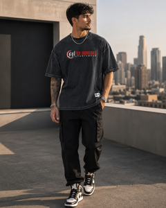 T-shirt Homme Oversize Tie-Dye FLY HUMBLE à Manches Courtes Col Rond Style Urbain en Coton avec Impression de Logo sur le Devant – Vente en Gros - Product Image 3